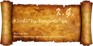 Király Genovéva névjegykártya
