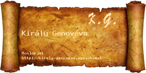 Király Genovéva névjegykártya