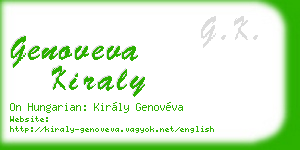 genoveva kiraly business card