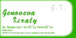 genoveva kiraly business card